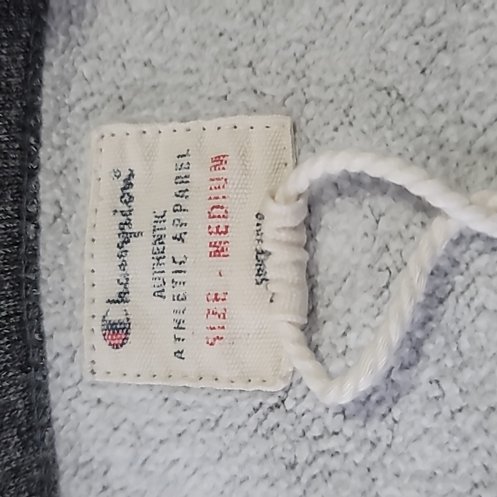 CHAMPION MEDIUM GREY COMFY COZY ATHLETIC APPAREL CREWNECK PULLOVER SWEATSHIRT - Picture 7 of 16